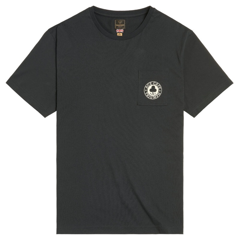 Ace Cafe Printed Pocket T-Shirt Black