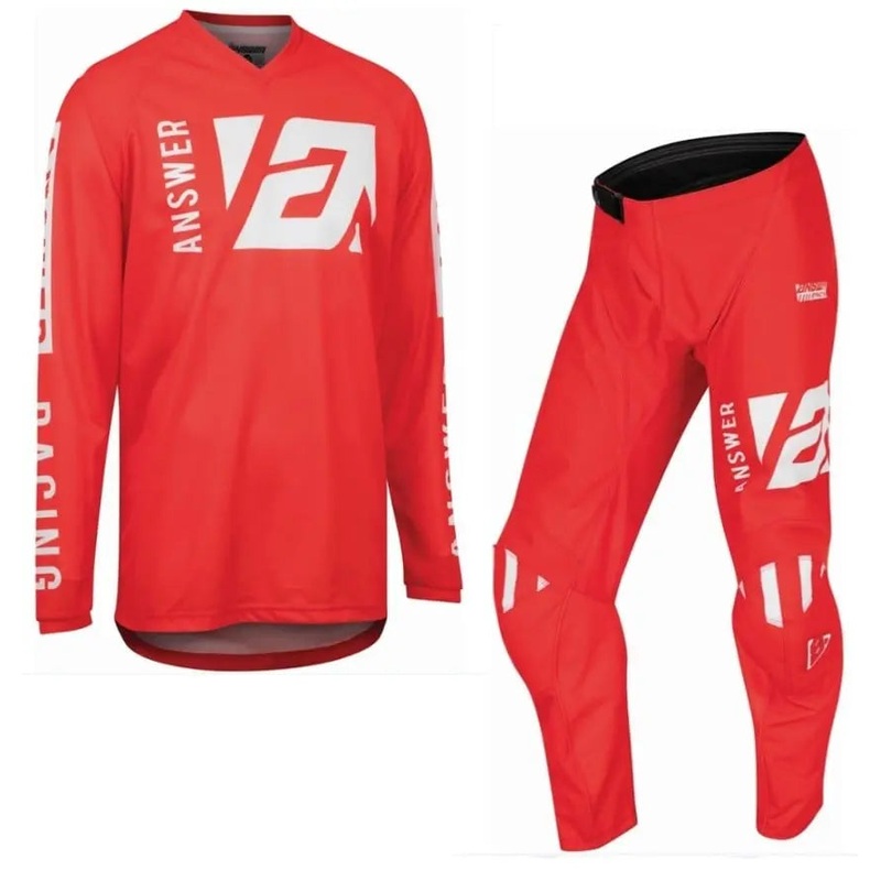 Answer Racing Syncron Merge Motocross Pant & Jersey Kit Red / White