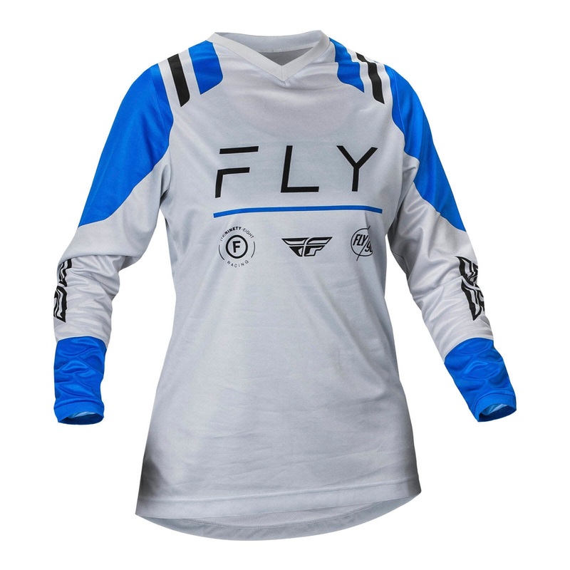 FLY Racing – Womens F-16 Jersey – Arctic Grey / Blue