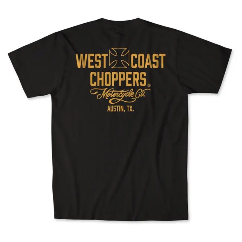 West Coast Choppers Motorcycle T-Shirt Black / Yellow