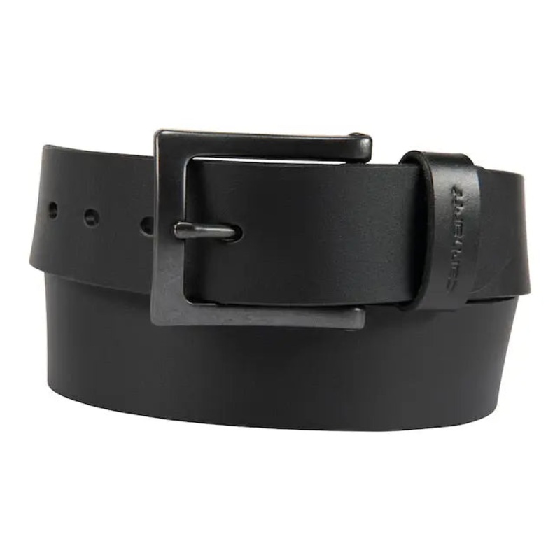 Carhartt Burnished Leather Box Buckle Belt Black