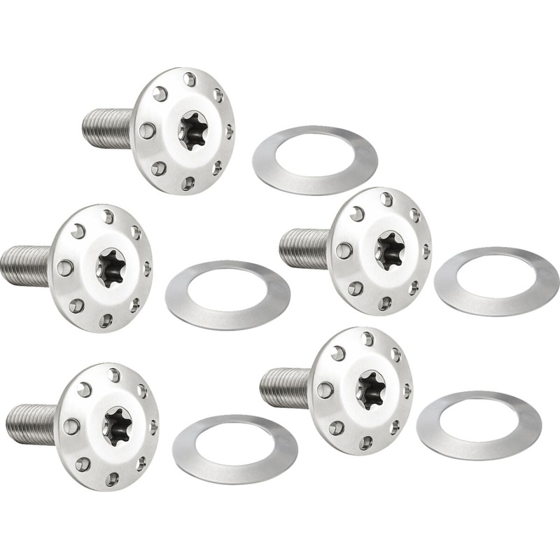 Titanium Floating Rotor Bolts, Polished – 24+ Touring