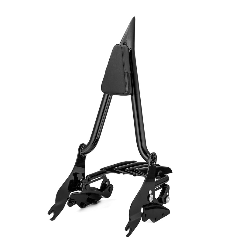 2009-2025 Harley Touring Road Glide Street Glide Backrest Sissy Bar&Luggage Rack&Docking Hardware Kit