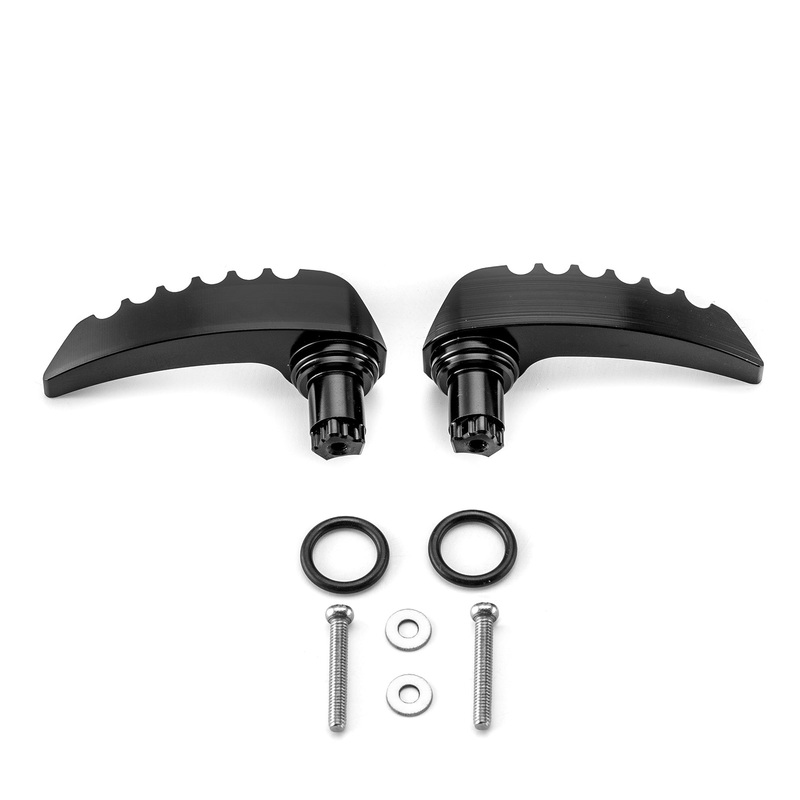 2014-2024 Harley Road King Electra Glide Aluminum Gloss Black Sawtooth Type Saddlebag Lid Lifter