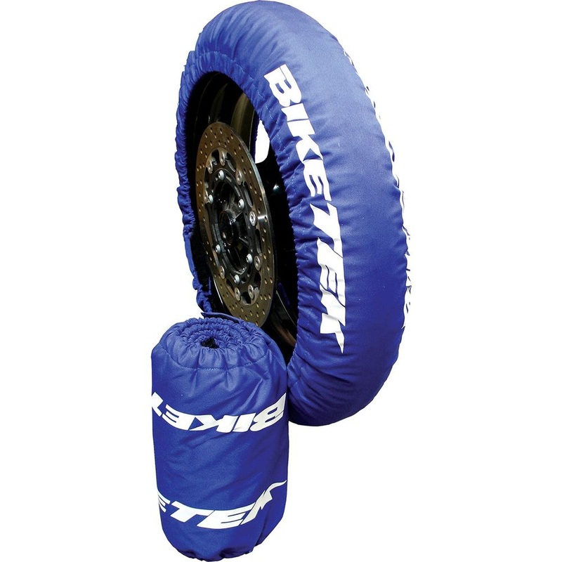 BikeTek Tyre Warmer Set For 120 / 70-17 Front & 160 / 60 / 17 Rear Tyres With UK 3 Pin Plug Installed