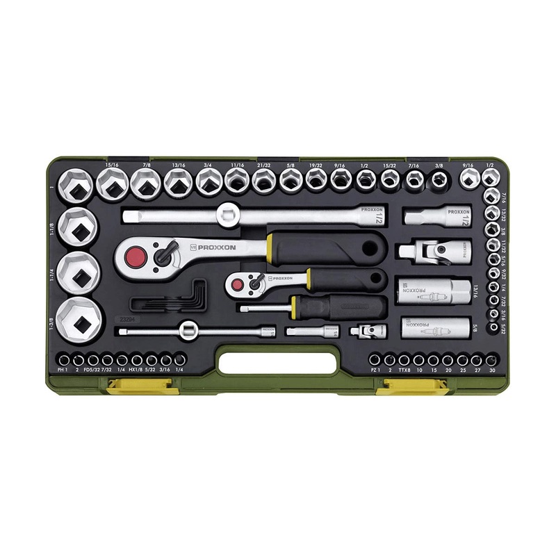 Set Sockets 1/4″ and 1/2″ – Imperial