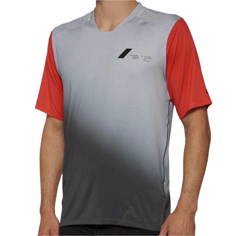 100% Celium Short Sleeves Cycle Jersey Grey / Racer Red