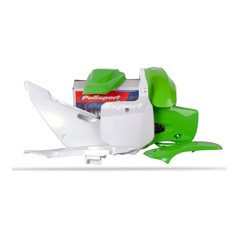 Polisport Kit Kawasaki KLX110 ’02-’09 – OEM Green/White