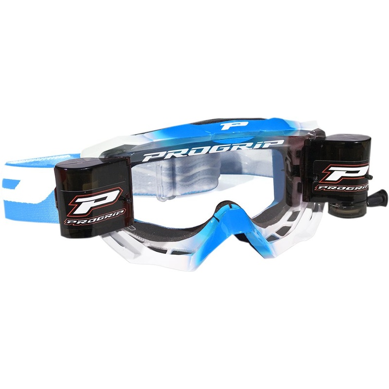 Pro Grip Venom Roll-Off Goggles Light Blue / White