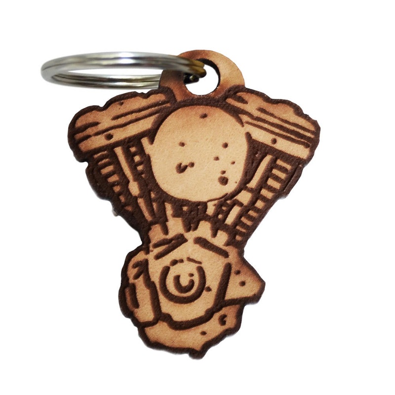 Evo Motor Keychain – Leather