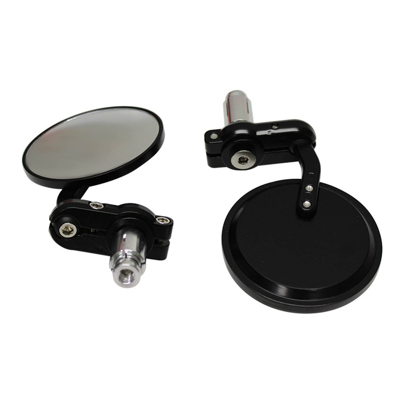 Whites Handlebar Bar End Mirrors – Black (Pair)