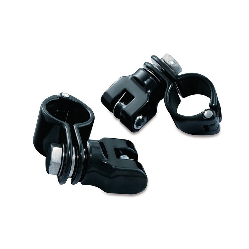 Footpeg Mnts with 1-1/4in. Magnum Quick Clamp – Black.