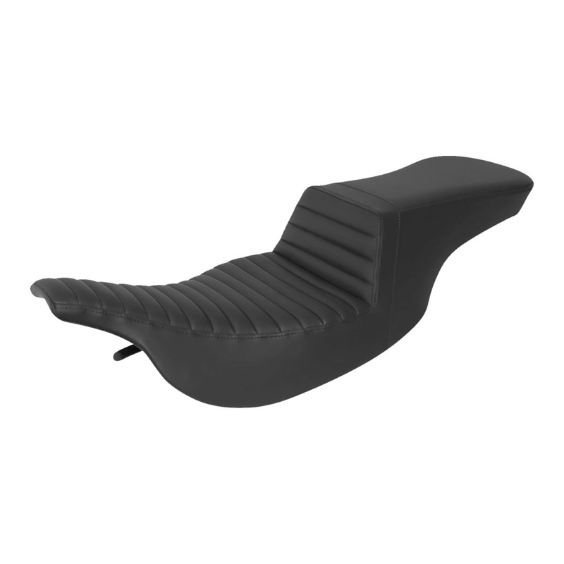 SADDLEMEN – Tour Step-Up Seat – Tuck-n-Roll – Black – FL ’97-’07