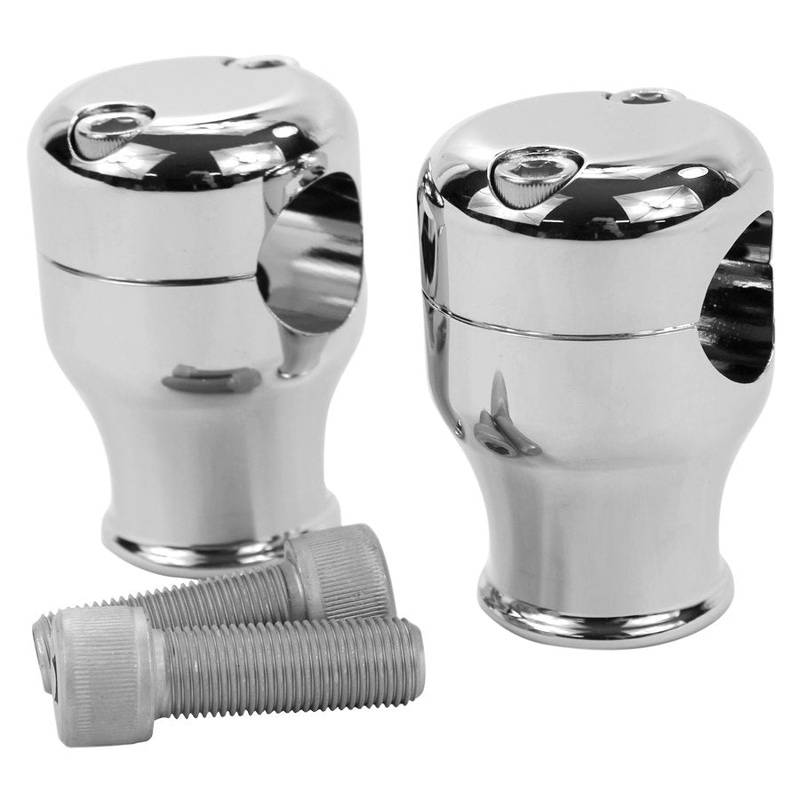 TC Bros. 2″ Chrome Springer Risers for 1″ Diameter Handlebars