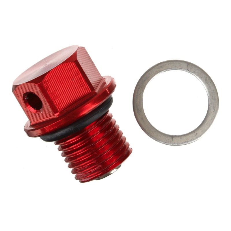 Whites Magnetic Sump Plug M12 x 12 x 1.25 – Red