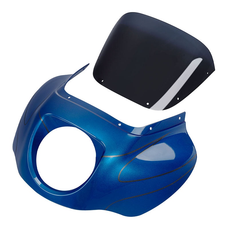 HR3 Electric Blue Headlight Fairing & Windshield Fit For Harley Softail FXBB FXLR 2018-2025