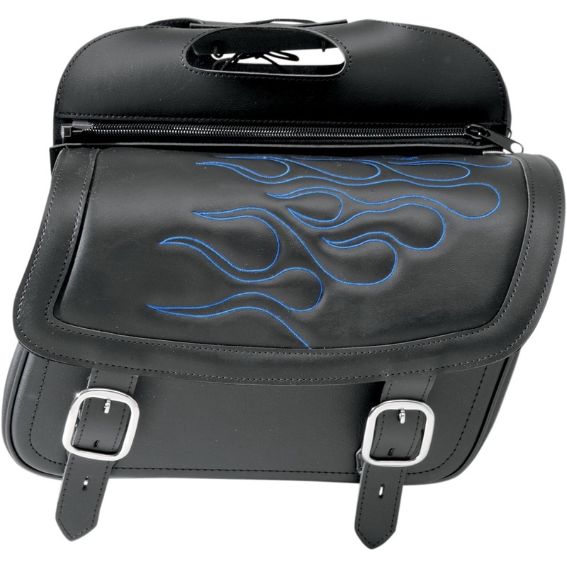 Saddlemen Highwayman Tattoo Flame Saddlebag Black / Blue