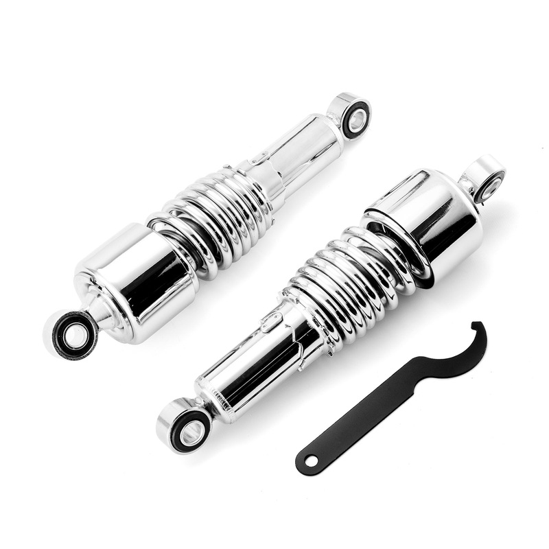1980-2025 Harley Davidson Touring Road King Street Glide Chrome 10.5 in/267mm Rear Shocks Lowering Kit