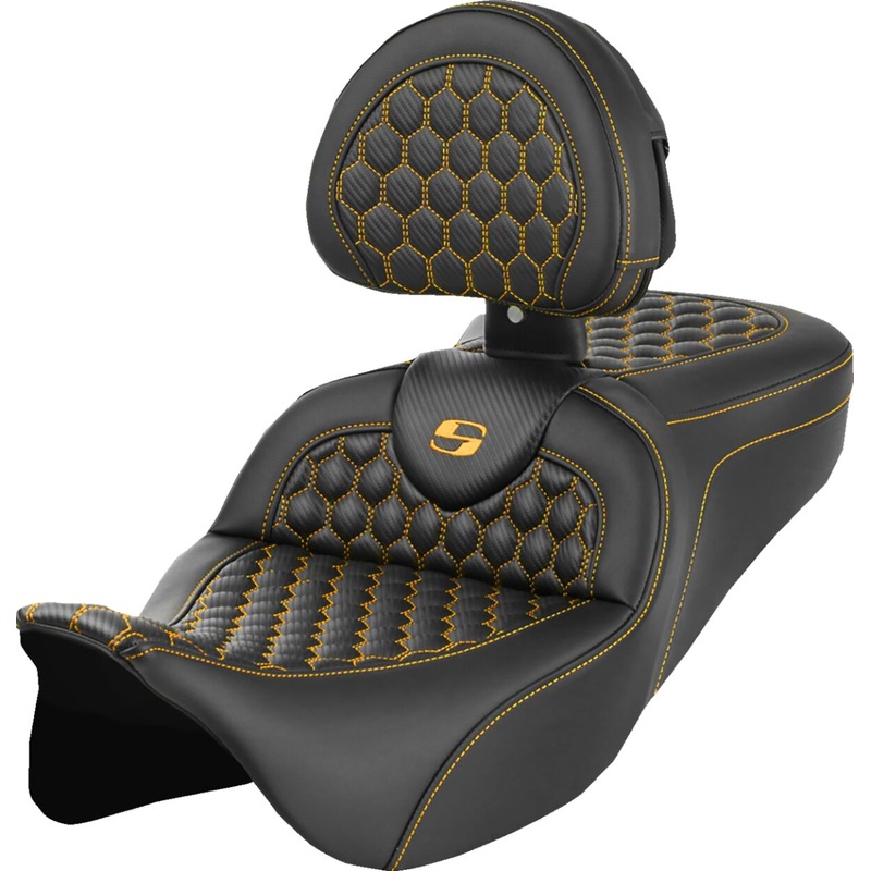 Roadsofa HC With Driver’s Backrest Seat, Gold Stitch – 08-24 Touring