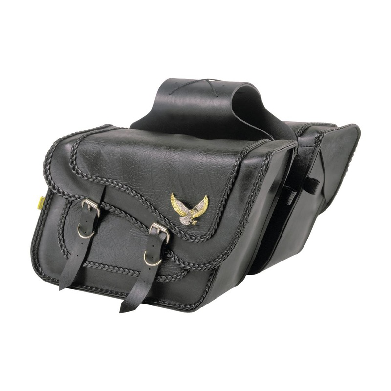 Willie & Max Black Magic Slant Throw Over Saddlebags Fleetside Black – 16″ X 11″ X 6 1/2″